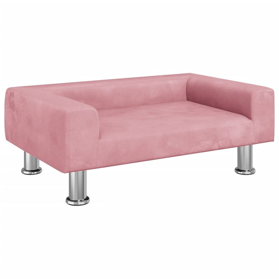 Kinderbank 70x45x26,5 cm fluweel roze