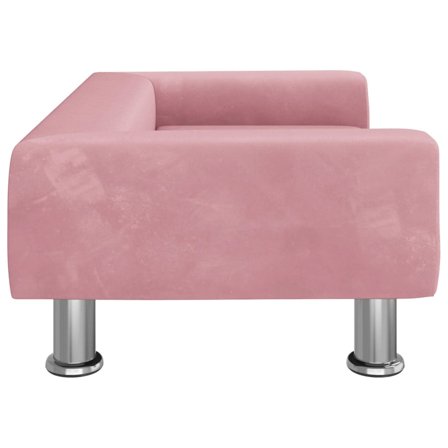 Kinderbank 70x45x26,5 cm fluweel roze