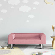 Kinderbank 70x45x26,5 cm fluweel roze