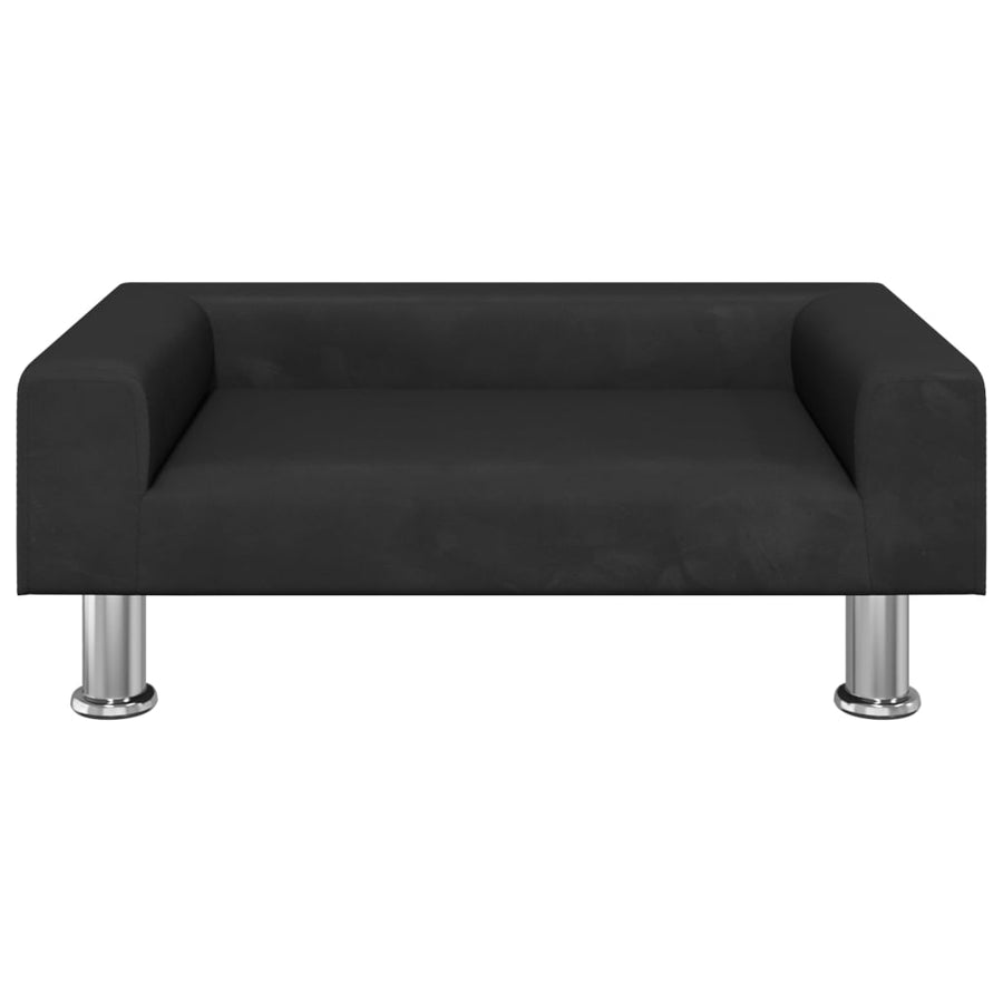 Kinderbank 70X45X26,5 Cm Fluweel Zwart