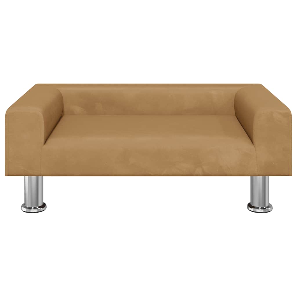 Kinderbank 70x45x26,5 cm fluweel bruin
