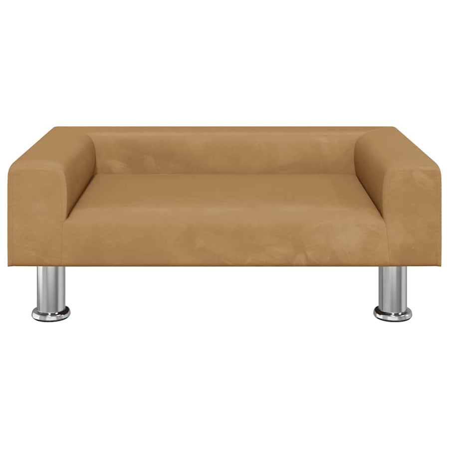 Kinderbank 70x45x26,5 cm fluweel bruin