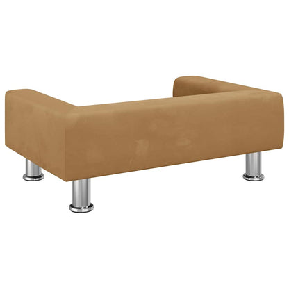 Kinderbank 70x45x26,5 cm fluweel bruin