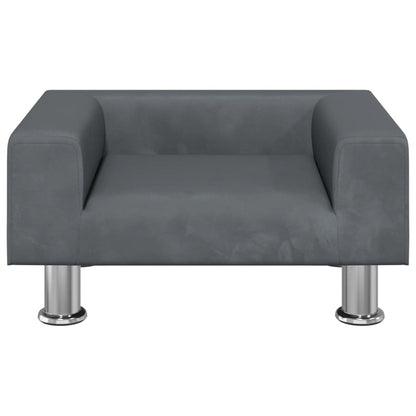 Kinderbank 50X40X26,5 Cm Fluweel Donkergrijs