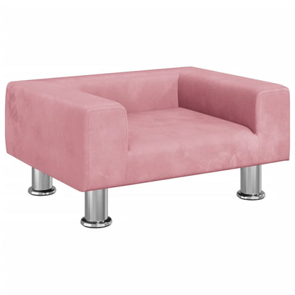 Kinderbank 50X40X26,5 Cm Fluweel Roze 50 x 40 x 26.5 cm