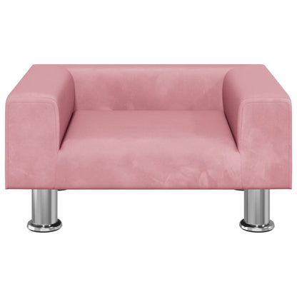 Kinderbank 50X40X26,5 Cm Fluweel Roze 50 x 40 x 26.5 cm