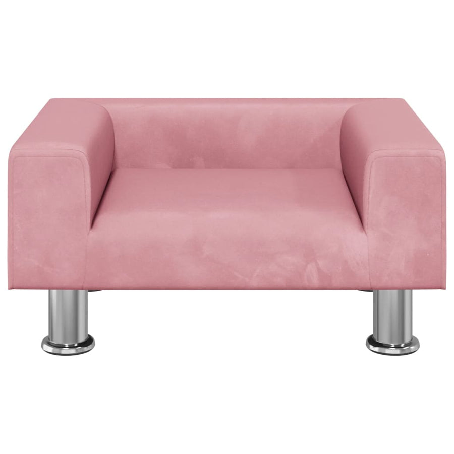 Kinderbank 50X40X26,5 Cm Fluweel Roze 50 x 40 x 26.5 cm