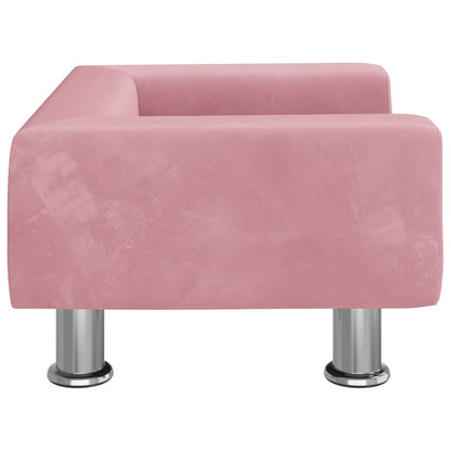 Kinderbank 50X40X26,5 Cm Fluweel Roze 50 x 40 x 26.5 cm