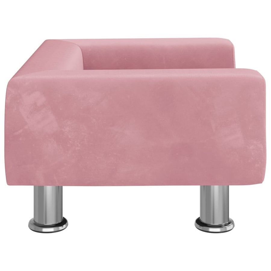 Kinderbank 50X40X26,5 Cm Fluweel Roze 50 x 40 x 26.5 cm