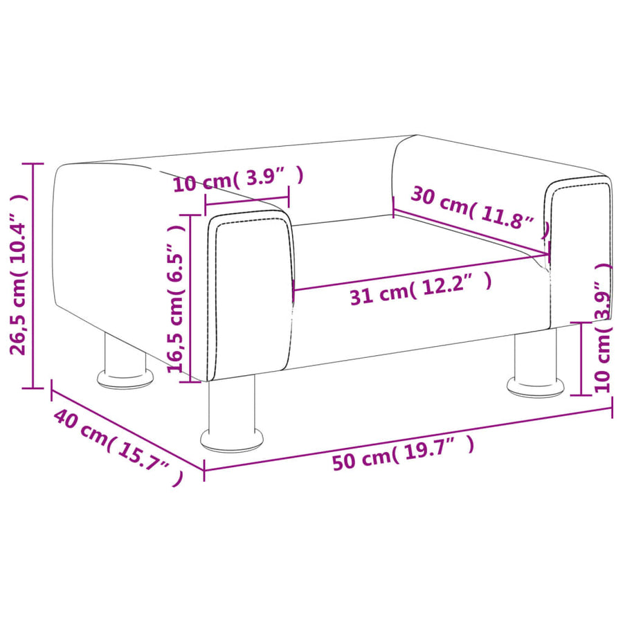Kinderbank 50X40X26,5 Cm Fluweel Roze 50 x 40 x 26.5 cm