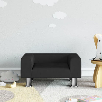 Kinderbank 50X40X26,5 Cm Fluweel Zwart