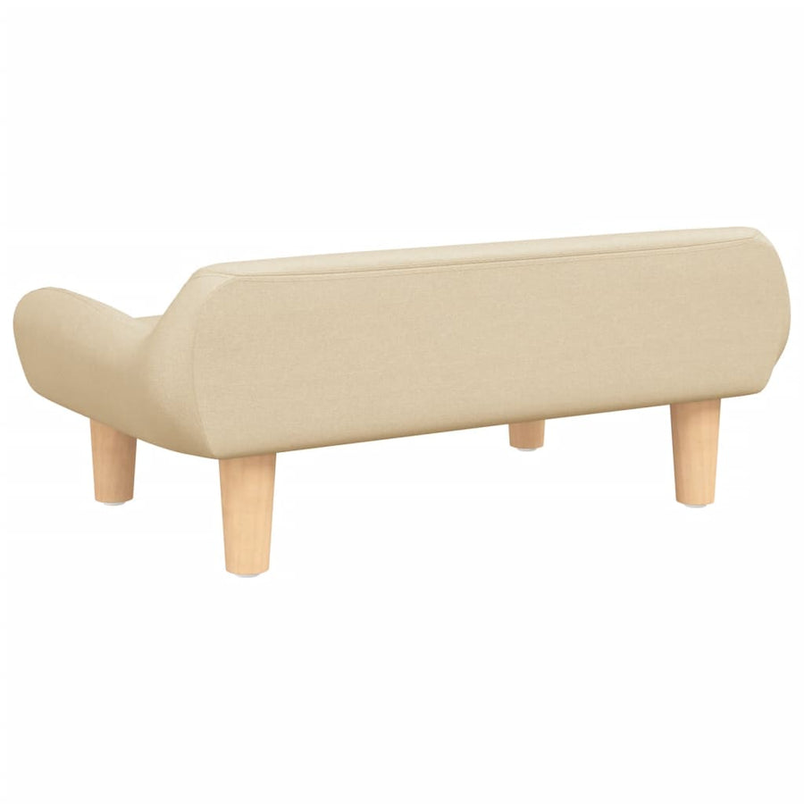 Kinderbank 70X40X24 Cm Stof Kleurig Crème