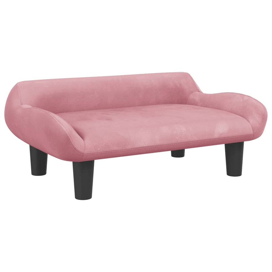 Kinderbank 70X40X24 Cm Fluweel Roze