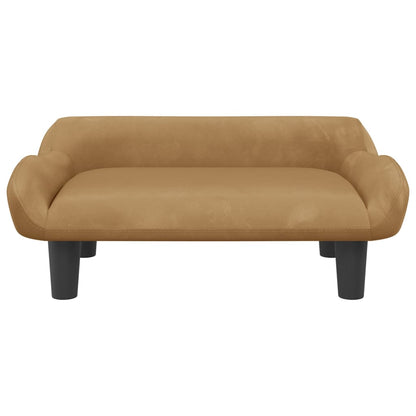Kinderbank 70X40X24 Cm Fluweel Bruin