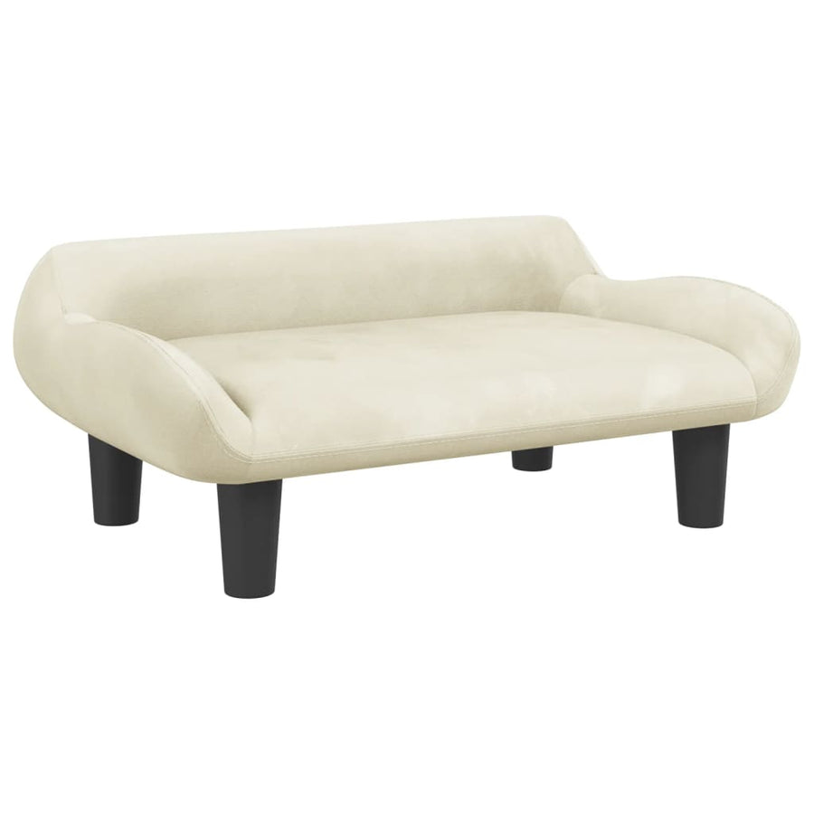 Kinderbank 70X40X24 Cm Fluweel Kleurig Crème