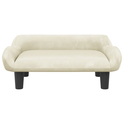 Kinderbank 70X40X24 Cm Fluweel Kleurig Crème