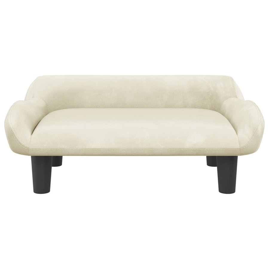 Kinderbank 70X40X24 Cm Fluweel Kleurig Crème