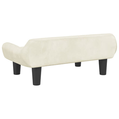 Kinderbank 70X40X24 Cm Fluweel Kleurig Crème