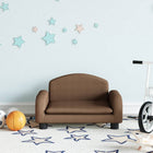 Children's sofa 50x40x30 cm fabric brown