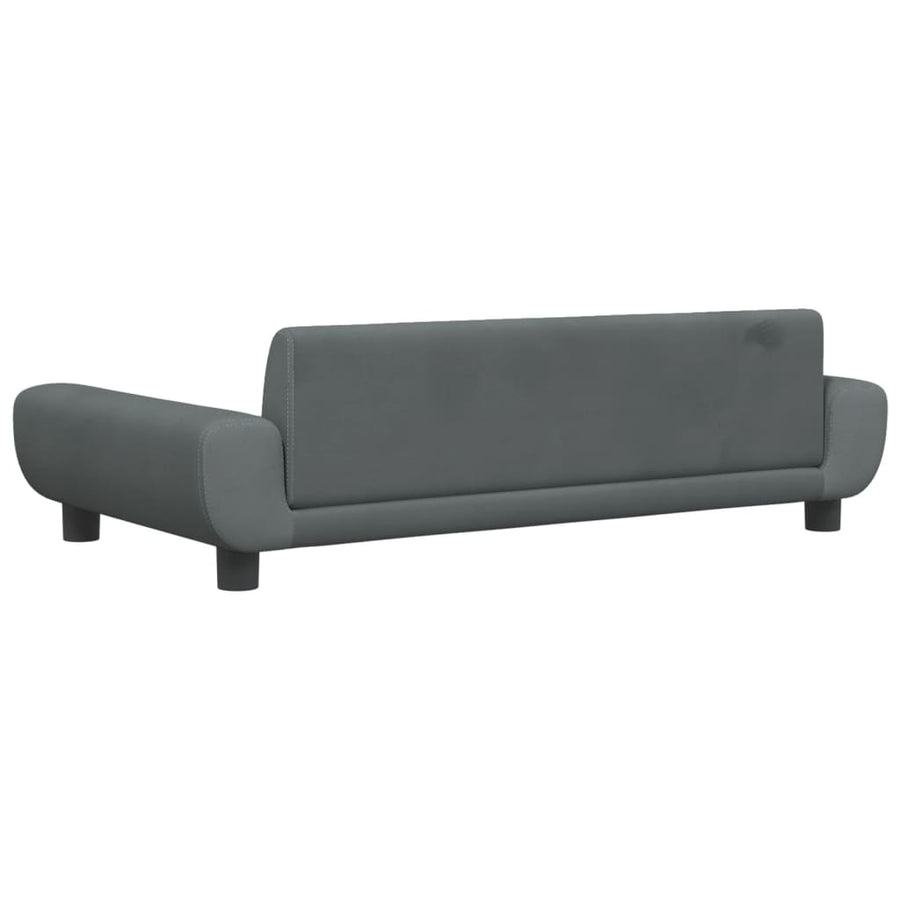 Kinderbank 100X54X33 Cm Fluweel Donkergrijs