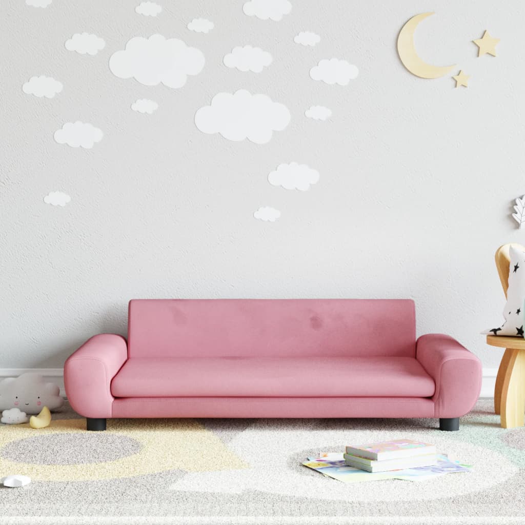 Kinderbank 100X54X33 Cm Fluweel Roze