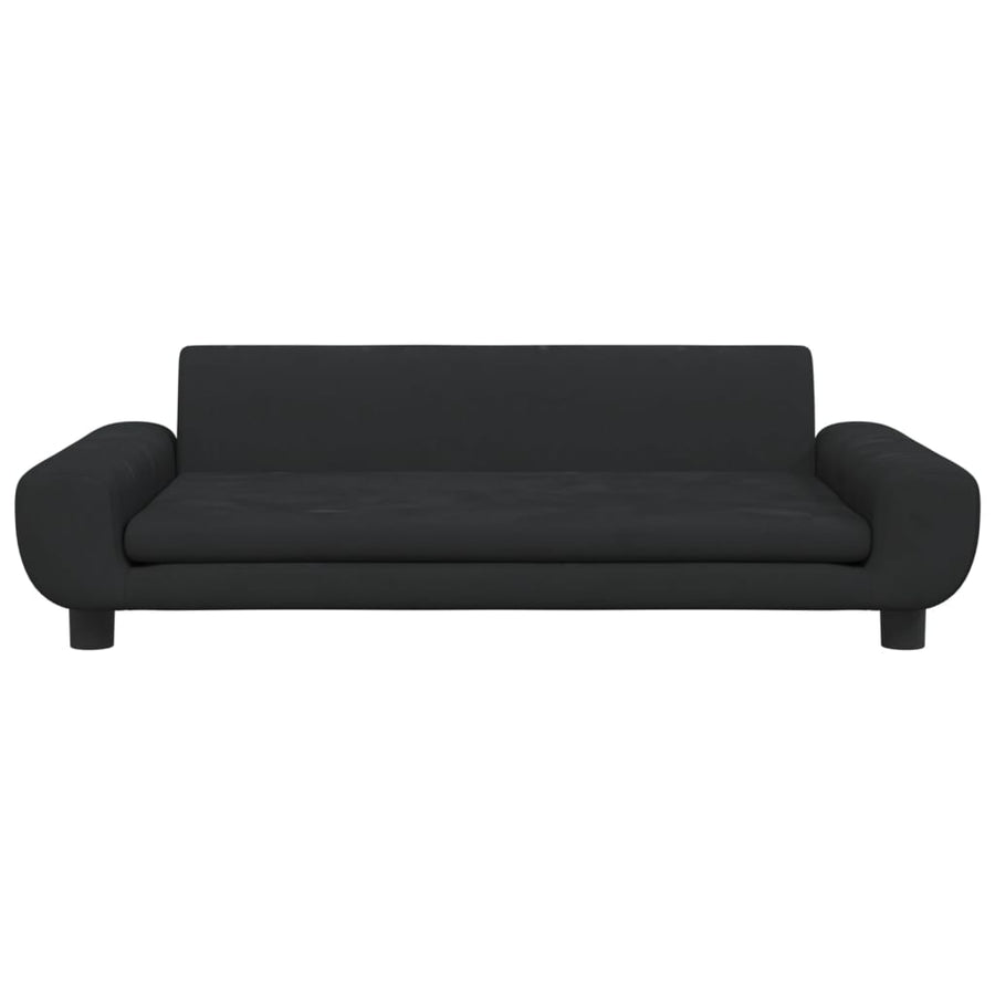 Kinderbank 100X54X33 Cm Fluweel Zwart