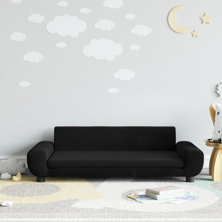 Kinderbank 100X54X33 Cm Fluweel Zwart