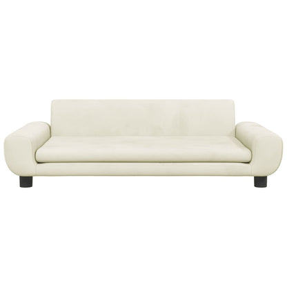 Kinderbank 100X54X33 Cm Fluweel Crèmekleurig