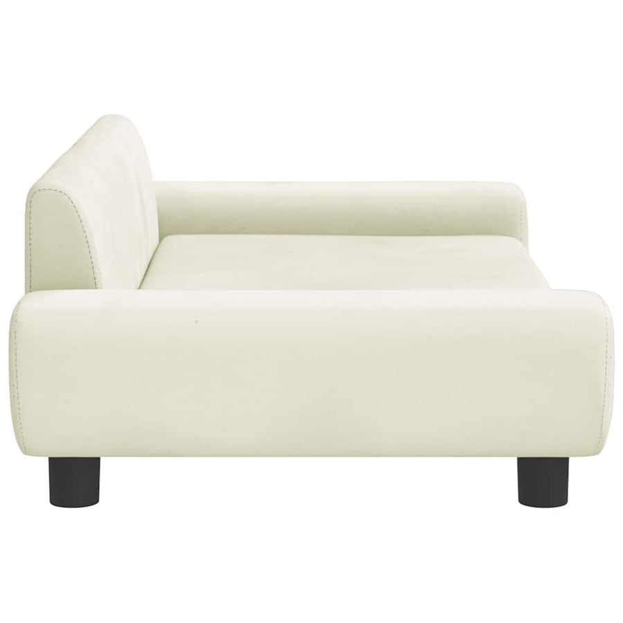 Kinderbank 100X54X33 Cm Fluweel Crèmekleurig