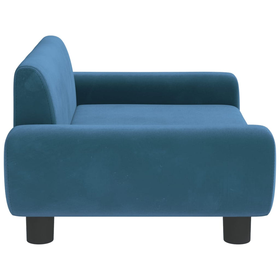 Kinderbank 70X45X33 Cm Fluweel Blauw
