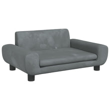 Kinderbank Fluweel 70 x 45 x 33 cm Donkergrijs