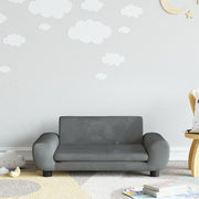 Children's sofa 70x45x33 cm velvet dark grey