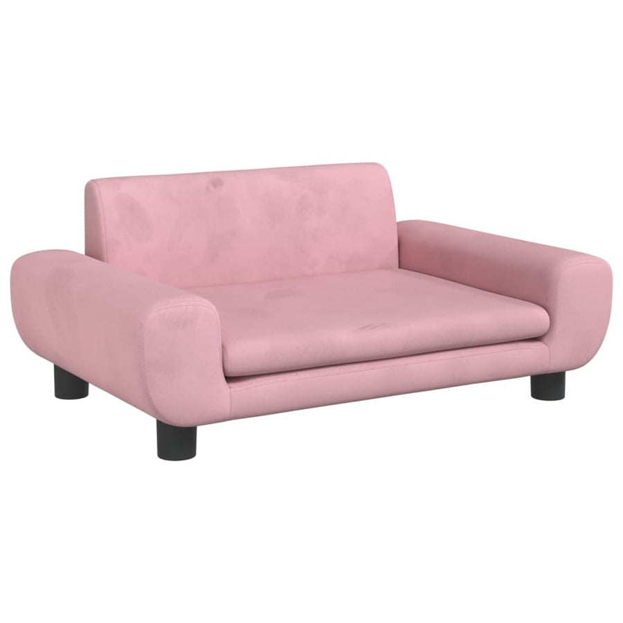 Kinderbank Fluweel 70 x 45 x 33 cm Roze