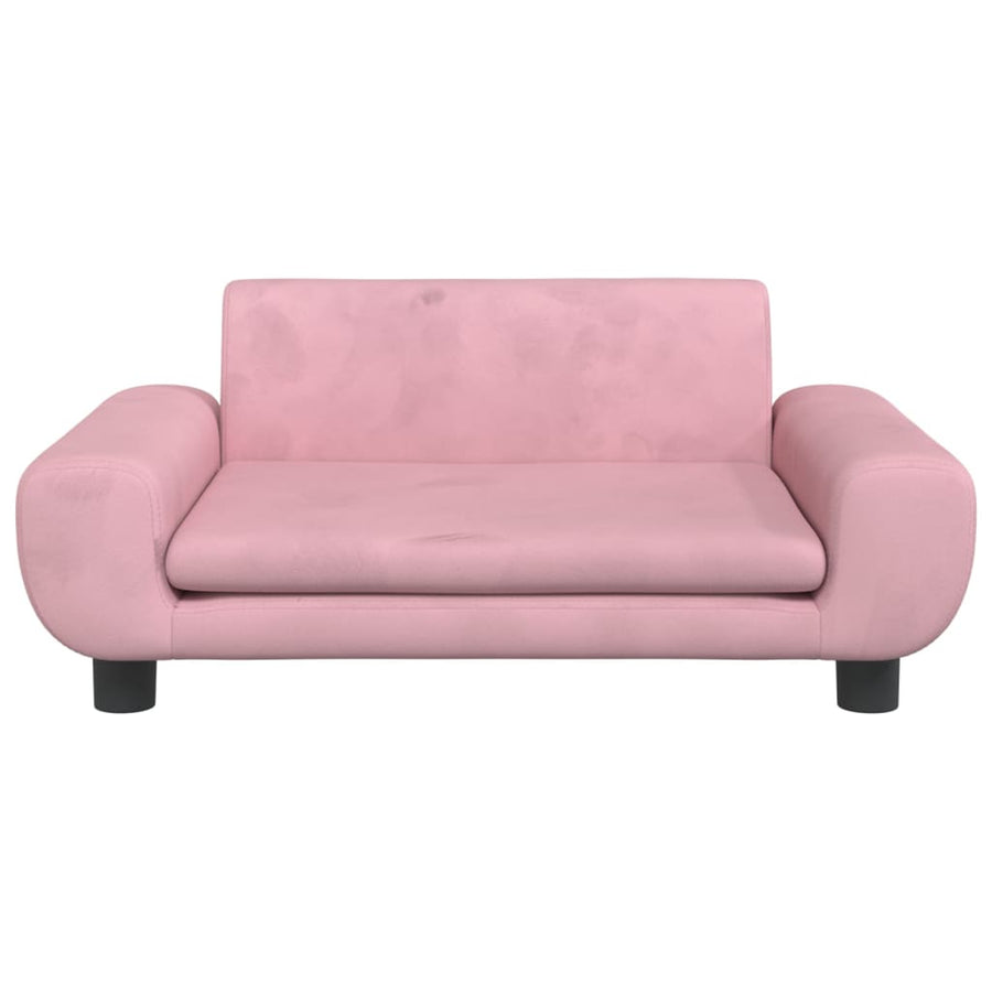 Kinderbank Fluweel 70 x 45 x 33 cm Roze