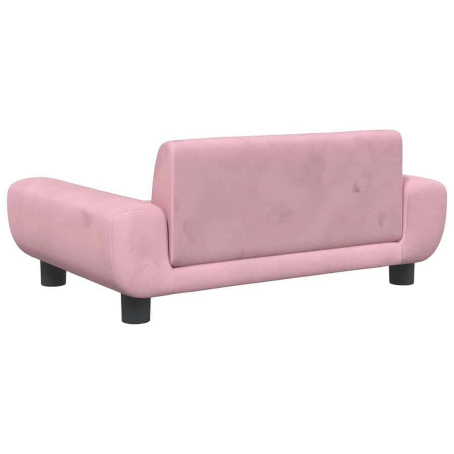 Kinderbank Fluweel 70 x 45 x 33 cm Roze