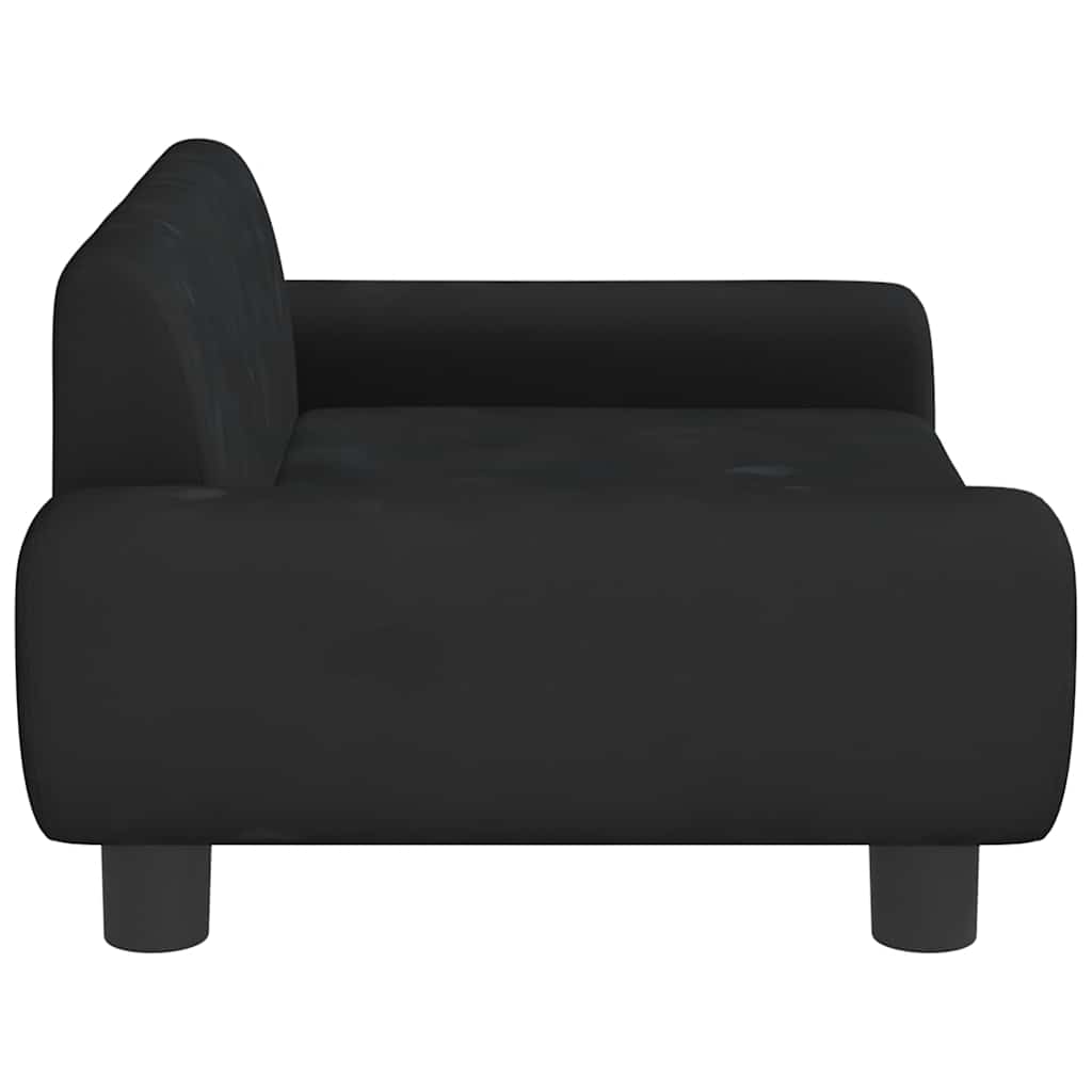 Kinderbank 70X45X33 Cm Fluweel Zwart
