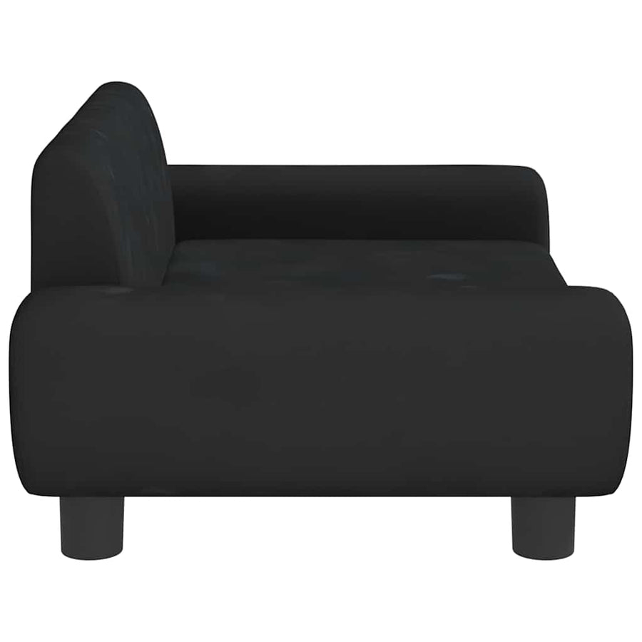 Kinderbank 70X45X33 Cm Fluweel Zwart
