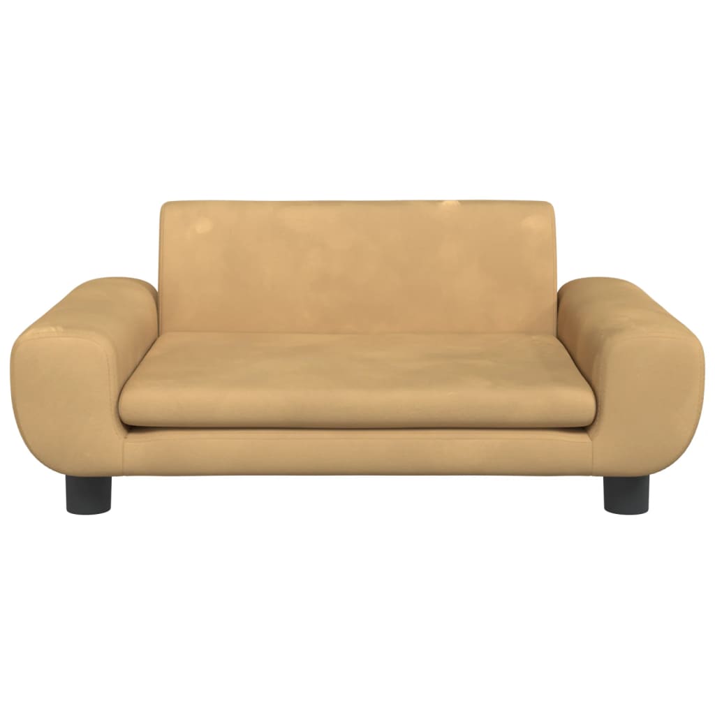 Kinderbank 70X45X33 Cm Fluweel Bruin