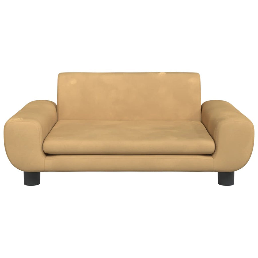 Kinderbank 70X45X33 Cm Fluweel Bruin