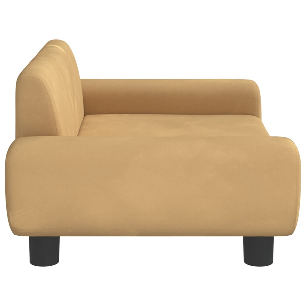 Kinderbank 70X45X33 Cm Fluweel Bruin