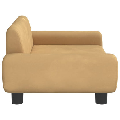 Kinderbank 70X45X33 Cm Fluweel Bruin