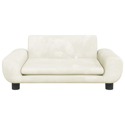 Kinderbank 70X45X33 Cm Fluweel Crèmekleurig