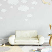 Kinderbank 70x45x33 cm fluweel crème