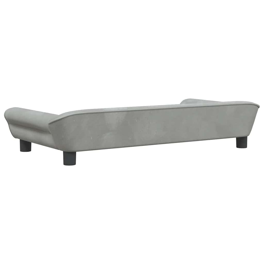 Kinderbank 100X50X26 Cm Fluweel Lichtgrijs