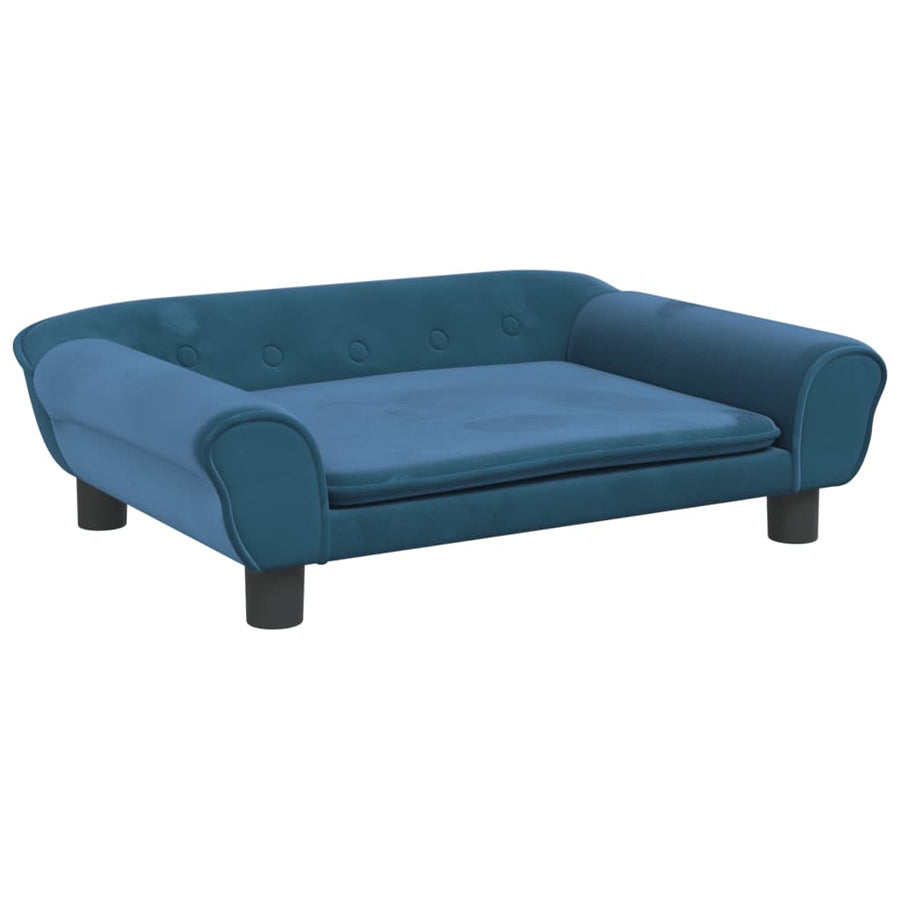 Kinderbank Fluweel 70 x 45 x 26 cm Blauw