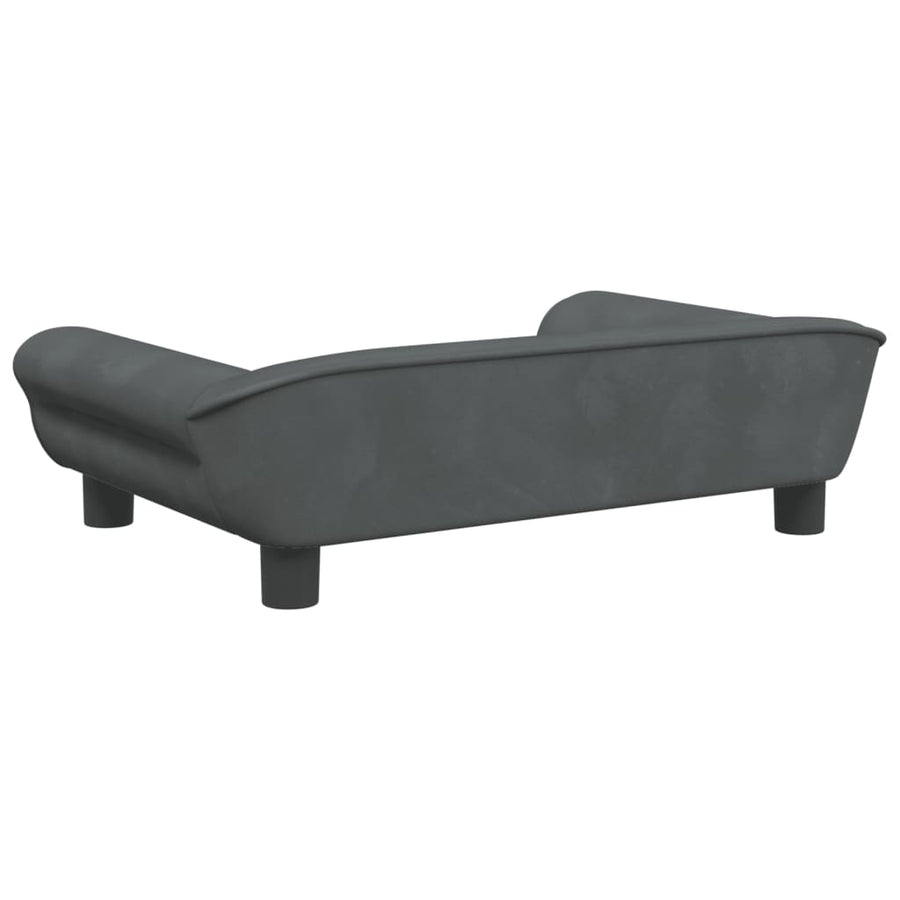 Kinderbank 70X45X26 Cm Fluweel Donkergrijs