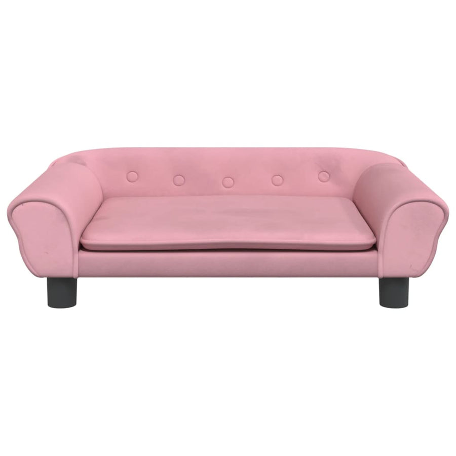 Kinderbank 70X45X26 Cm Fluweel Roze 70 x 45 x 26 cm