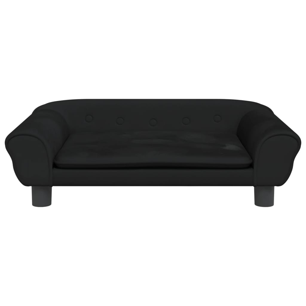 Kinderbank 70x45x26 cm fluweel zwart