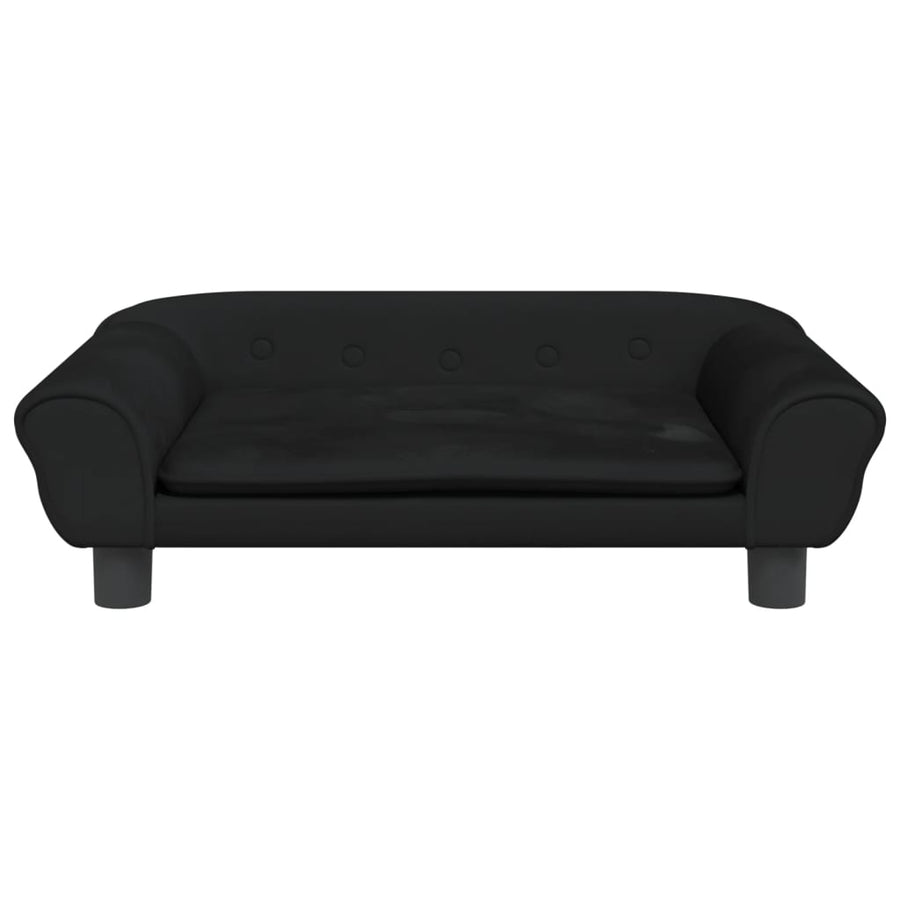Kinderbank 70x45x26 cm fluweel zwart