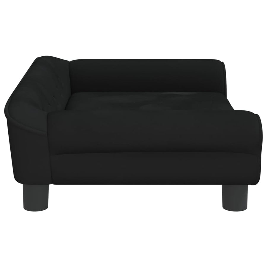Kinderbank 70x45x26 cm fluweel zwart